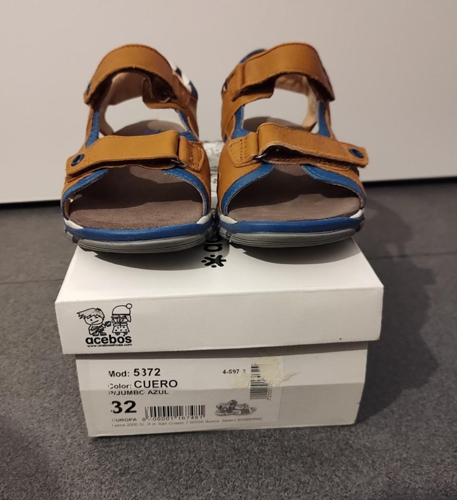 Mooie cognac sandalen Acebos, maat 32 (nieuw), Overige typen, Nieuw, Ophalen of Verzenden, Jongen