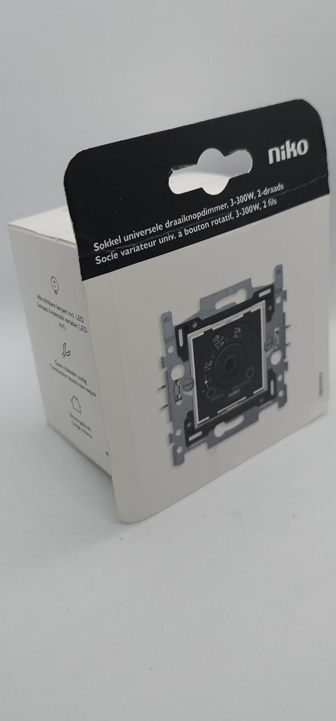 Niko Socle variateur universel à bouton rotatif,3-300W,2fils, Enlèvement ou Envoi, Neuf, Autres types