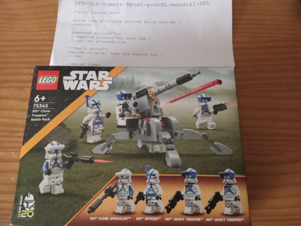 Lego Star wars. 75345.Clone troopers battle 501 s, Verzenden, Nieuw, Complete set, Lego