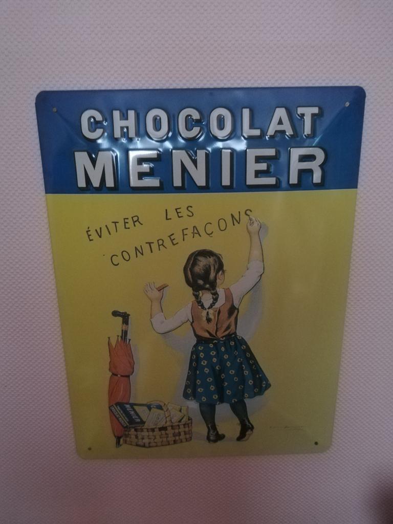 Reclamebord Chocolat Menier, Verzamelen, Ophalen of Verzenden, Zo goed als nieuw, Reclamebord