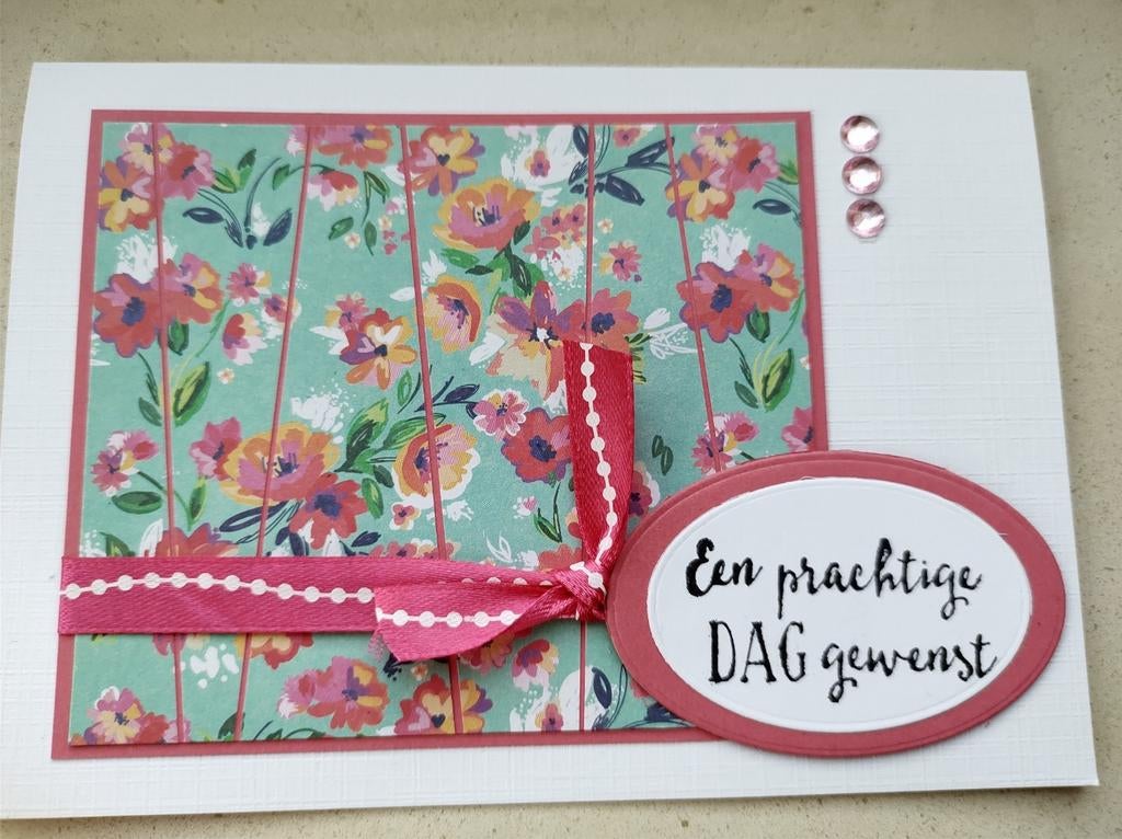 zelfgemaakte wenskaart met omslag, Hobby en Vrije tijd, Kaarten | Zelfgemaakt, Ophalen of Verzenden, Nieuw