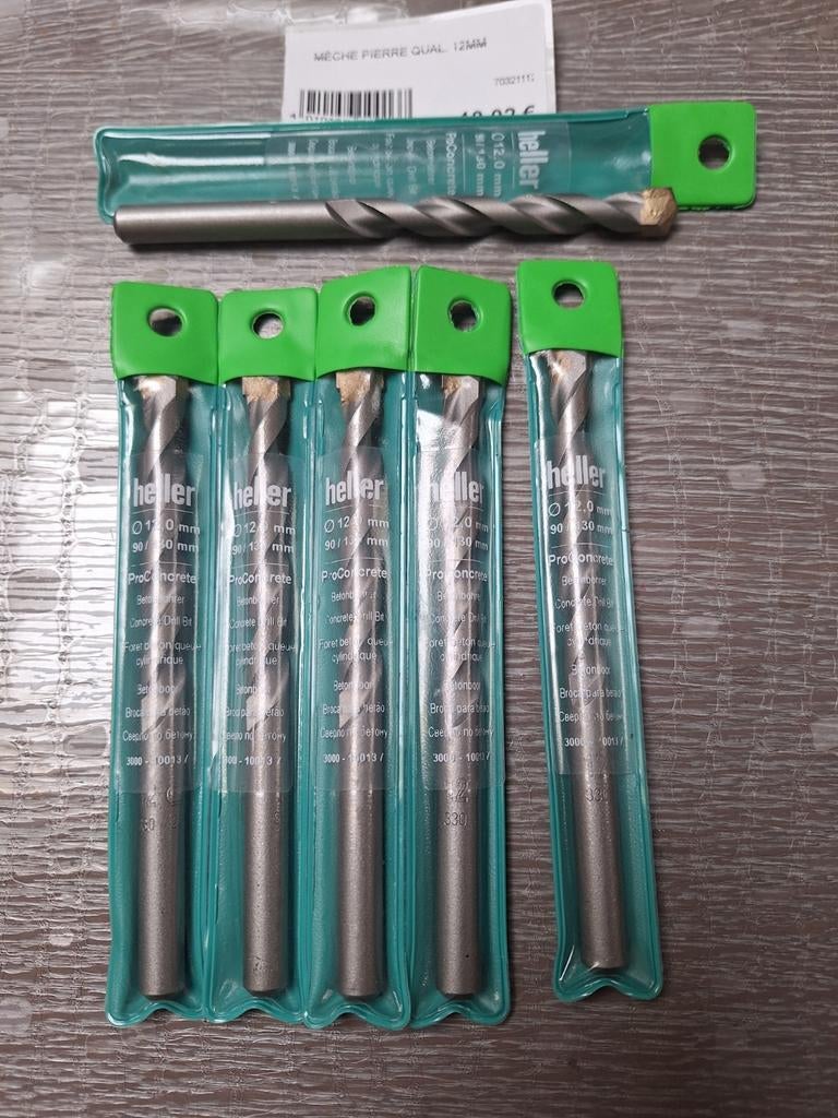 Mèches béton pierre etc... 8 et 12mm val.10€et12€/pièce, Enlèvement ou Envoi, Neuf