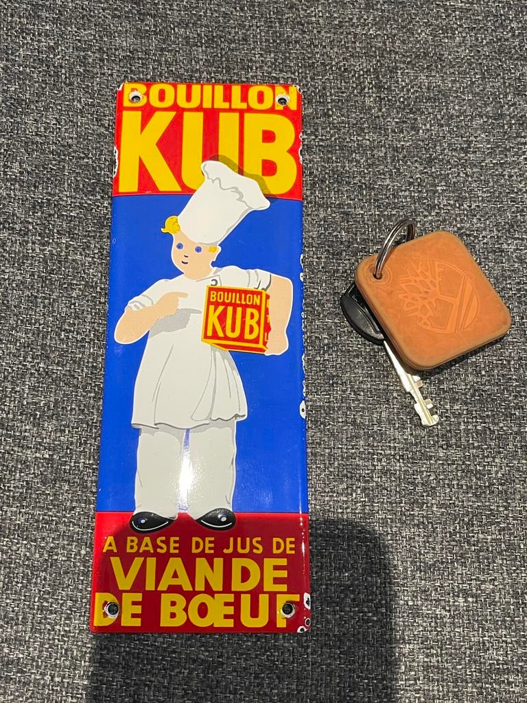 Kub repro emaille deurpostje, Verzamelen, Ophalen of Verzenden, Zo goed als nieuw