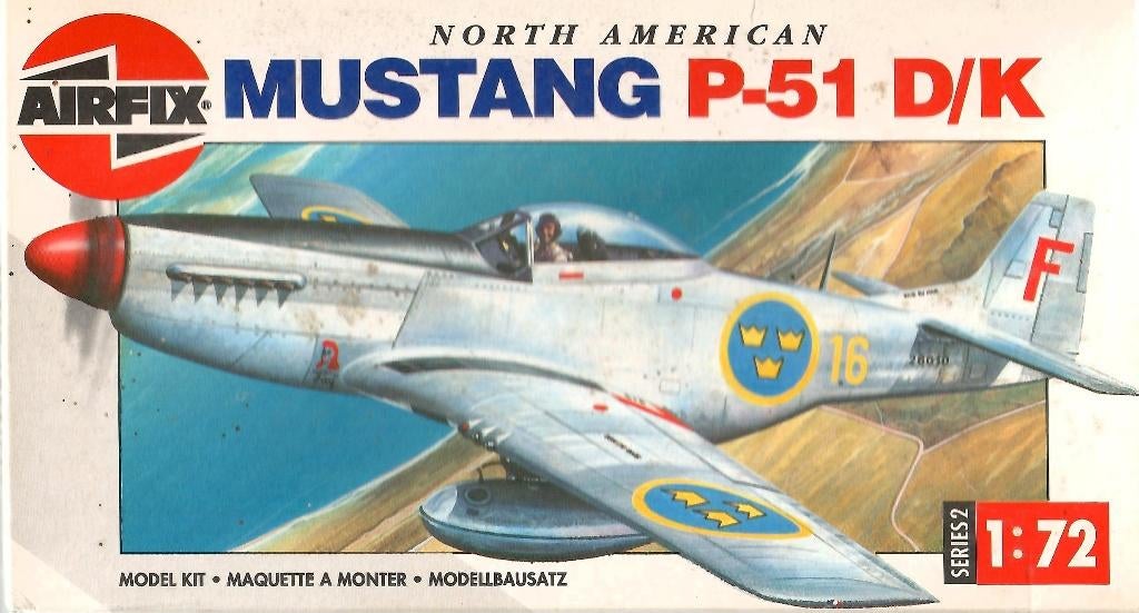Airfix North American P51 D-K Mustang 1/72, Hobby en Vrije tijd, Overige merken, 1:72 tot 1:144, Ophalen of Verzenden, Zo goed als nieuw