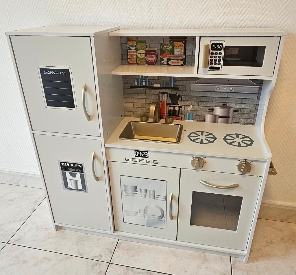 Speelgoed keukentje XL MDF material met veel toebehoren, Kinderen en Baby's, Ophalen, Nieuw, Hout, Speelkeuken-accessoire