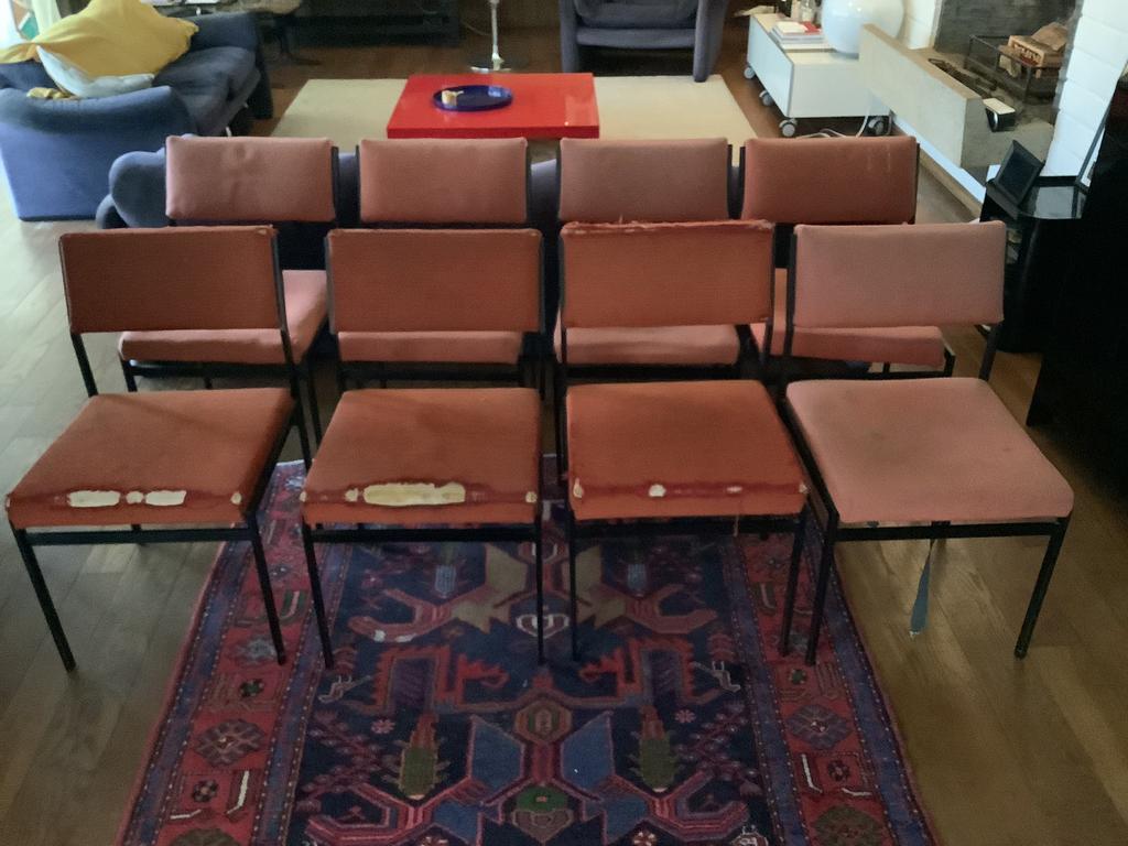 8 Pastoe stoelen Japanse serie Cees Braakman - te renoveren, Huis en Inrichting, Ophalen, Gebruikt, Overige kleuren, 60s design