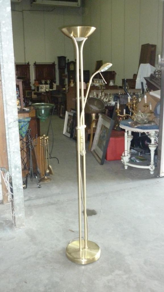 KOPEREN STAANDE HALOGEEN LAMPADAIRE, Antiek en Kunst, Curiosa en Brocante, Ophalen