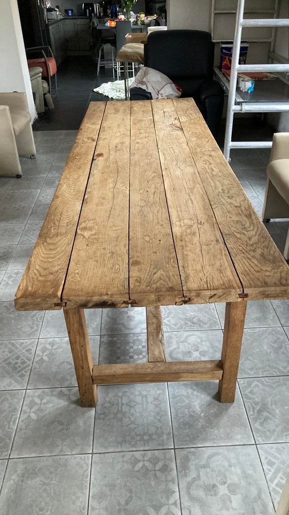 Eiken tafel, Ophalen, Gebruikt, Eikenhout, 200 cm of meer