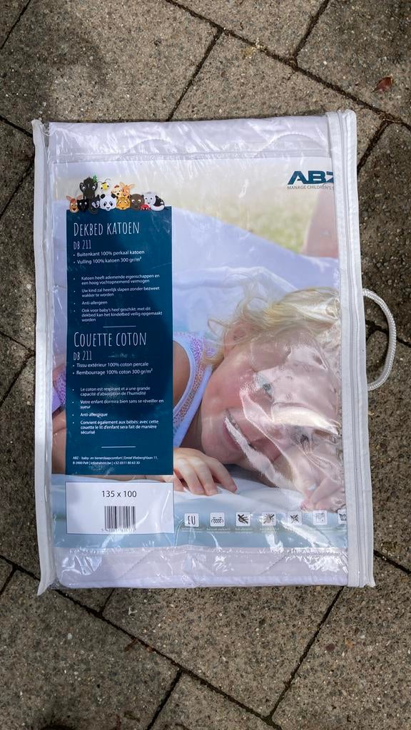 100% katoenen dekbed 100 x 135, Neuf, Garçon ou Fille, Enlèvement, Couverture ou Couette