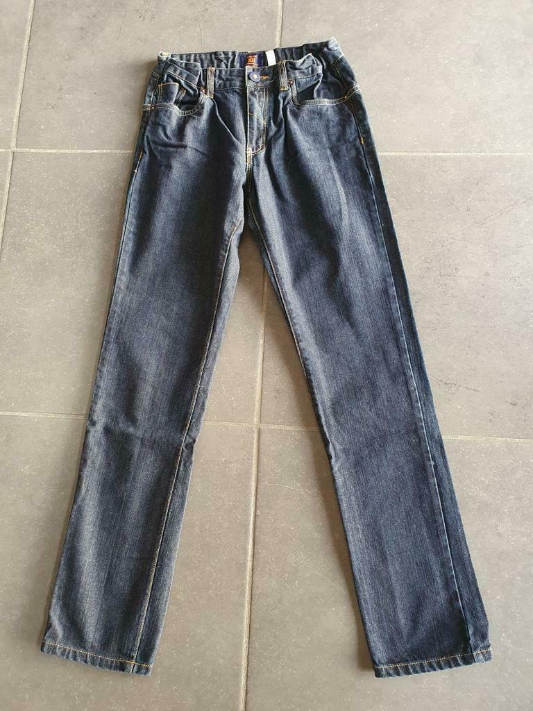 blauwe verstelbare jeansbroeken - CKS - maat 164, Kinderen en Baby's, Kinderkleding | Maat 164, Jongen, Ophalen, Broek, CKS