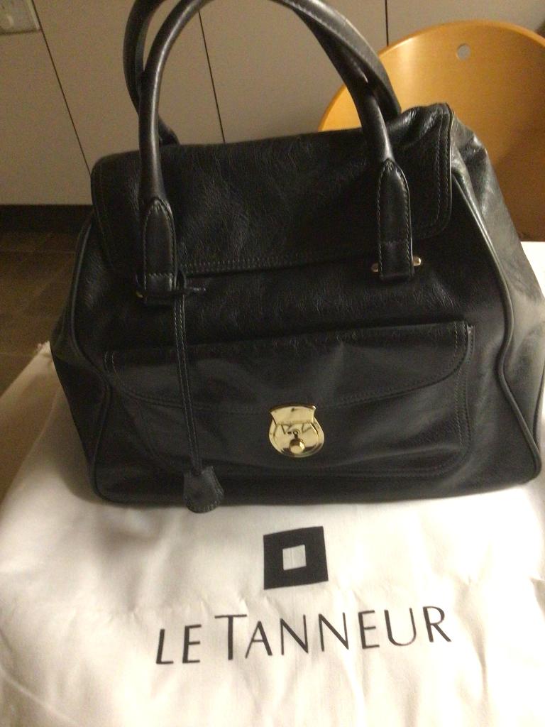 Le Tanneur handtas., Handtassen en Accessoires, Ophalen, Zo goed als nieuw, Zwart, Handtas