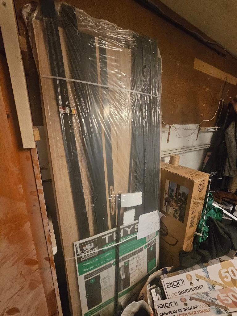 Thys Afgewerkte Binnendeur  - Zwart Eiken  , - 201,5x83cm, Ophalen, 80 tot 100 cm, Binnendeur, Nieuw