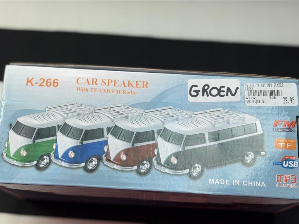 Volkswagen bus MP3 speler groen., Audio, Tv en Foto, Mp3-spelers | Overige merken, Ophalen of Verzenden, Zo goed als nieuw