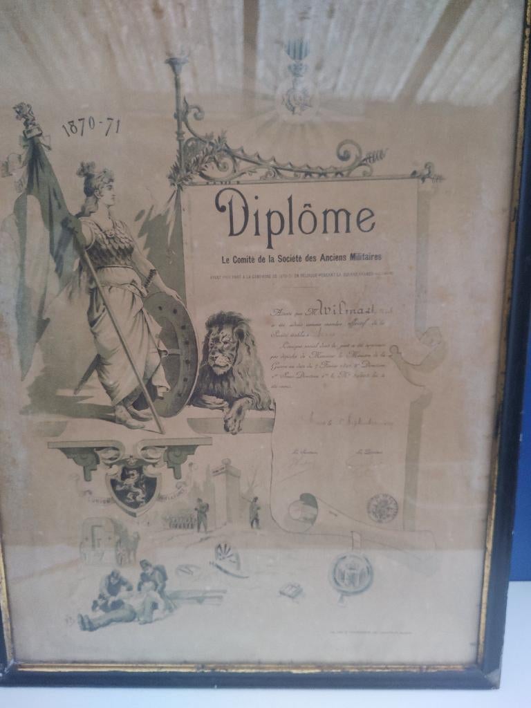 Kader diploma deelname Belg in de Duits/Franse oorlog 1870, Verzamelen, Ophalen