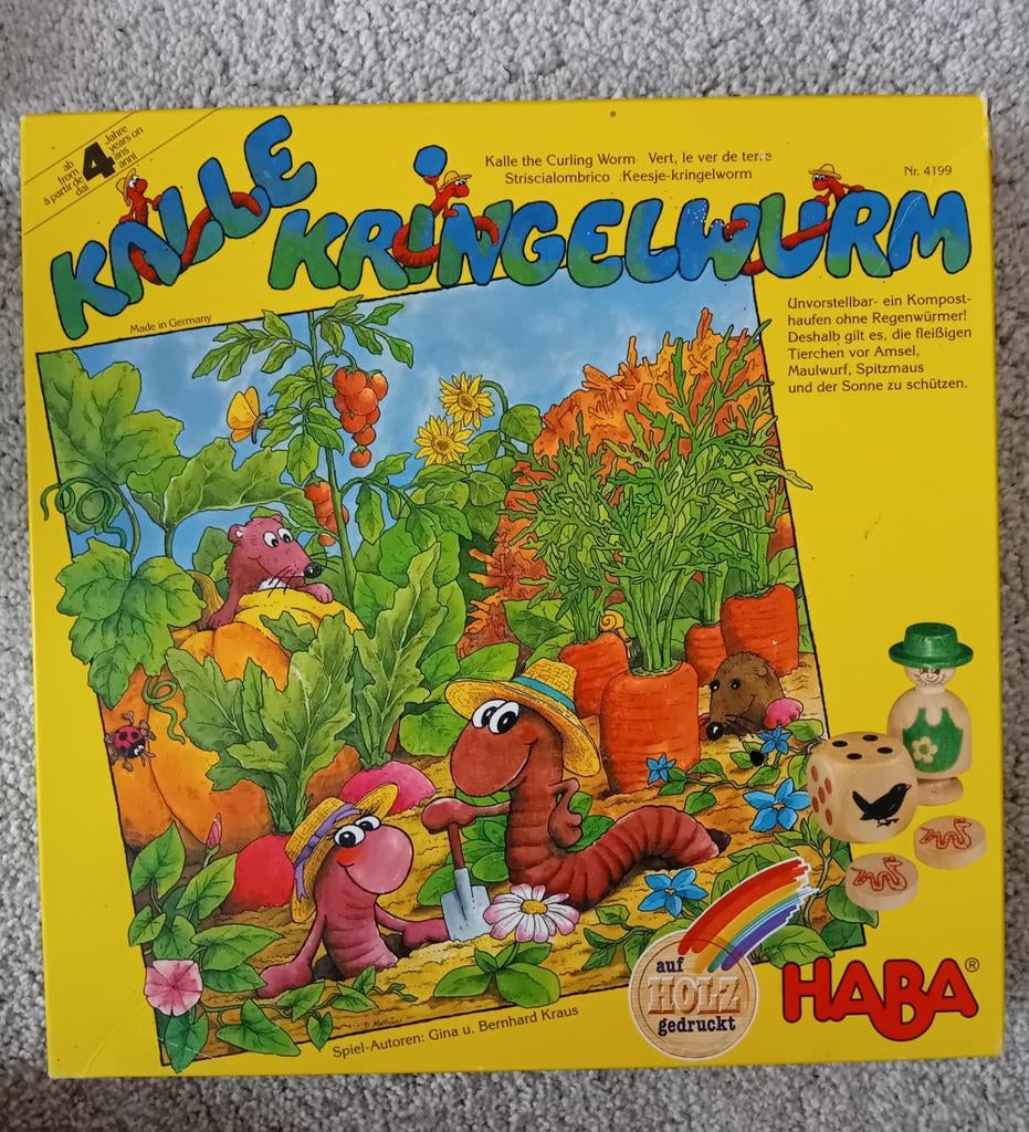 Keesje Kringelworm Haba, Hobby & Loisirs créatifs, Jeux de société | Jeux de plateau, Enlèvement ou Envoi, Utilisé