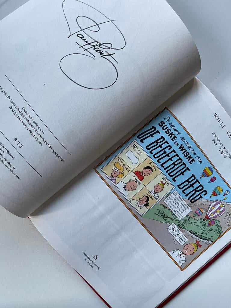 Suske en Wiske luxe de begeerde berg gesigneerd, Enlèvement ou Envoi, Neuf