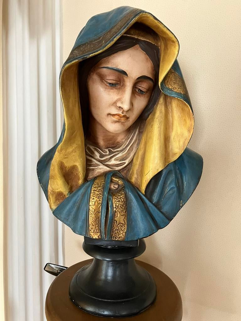 Madonna-beeld, H 56 cm., Antiek en Kunst, Ophalen