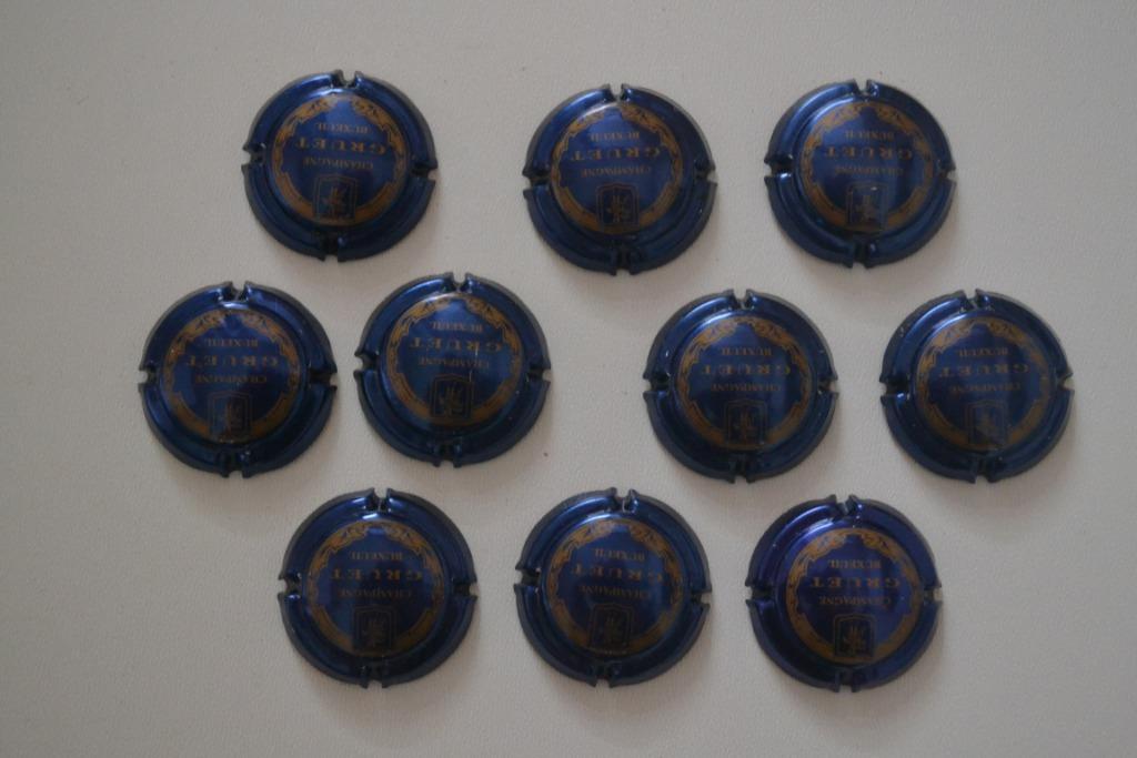 lot 10 capsules de champagne identiques Gruet, Ophalen, Gebruikt, Frankrijk, Champagne