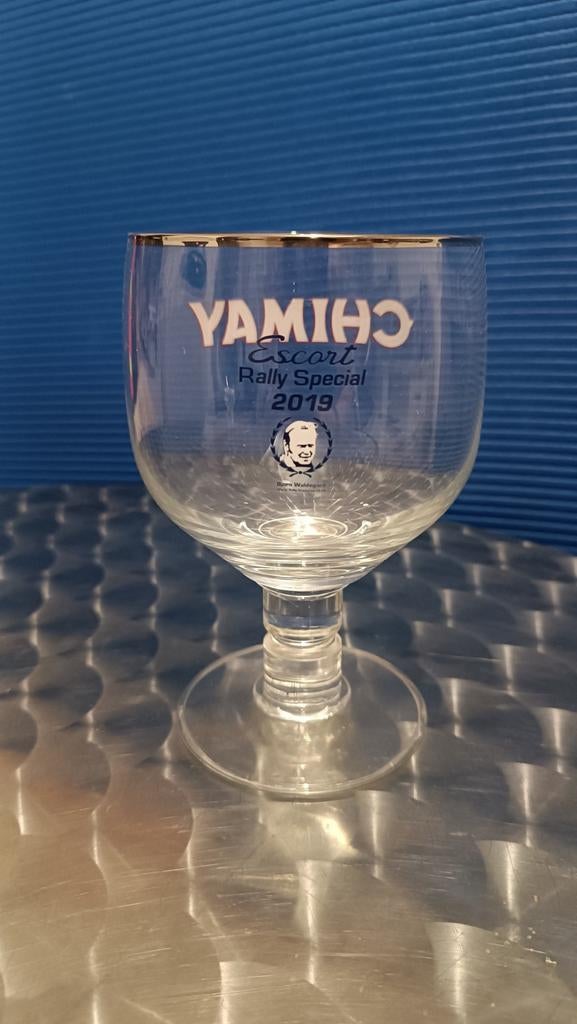 Verre Chimay 33cl escort rallye spécial 2019, Ophalen of Verzenden, Zo goed als nieuw