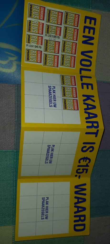 Schoenen Reus spaarkaart met zegels, Verzamelen, Supermarktacties, Ophalen of Verzenden
