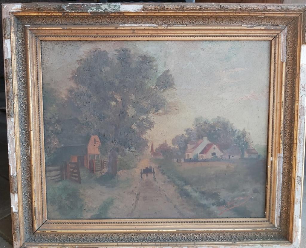 Schilderij - handtekening Marie Louise Hannon?, Ophalen of Verzenden