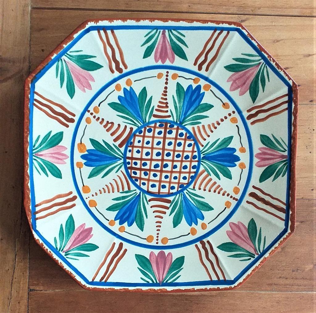 Assiette octogonale - Quimper HB - 1945, Ophalen of Verzenden