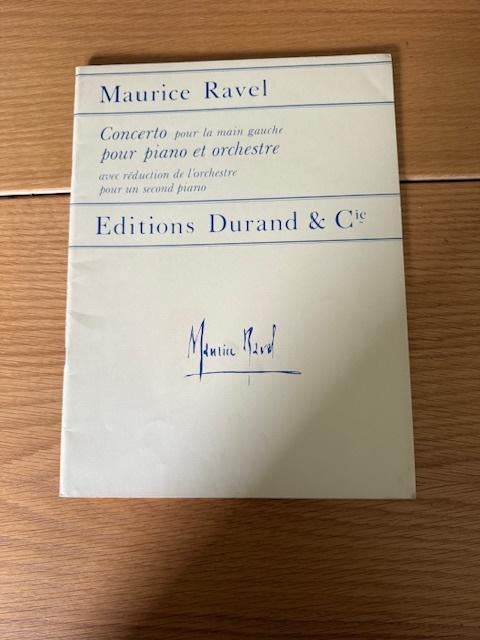 Maurice Ravel — Concerto pour la main gauche, Musique & Instruments, Partitions, Utilisé, Artiste ou Compositeur, Classique, Piano