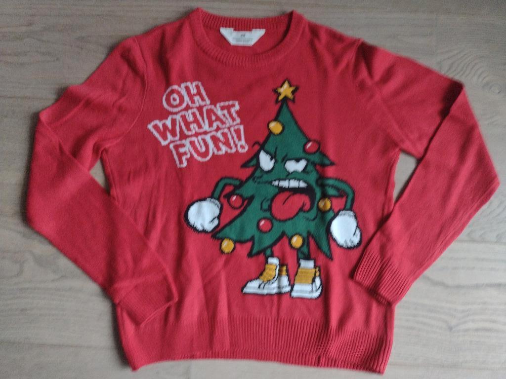 Pull de Noël rouge en parfait état. Taille 146/152, Garçon ou Fille, Pull ou Veste, H&M, Comme neuf