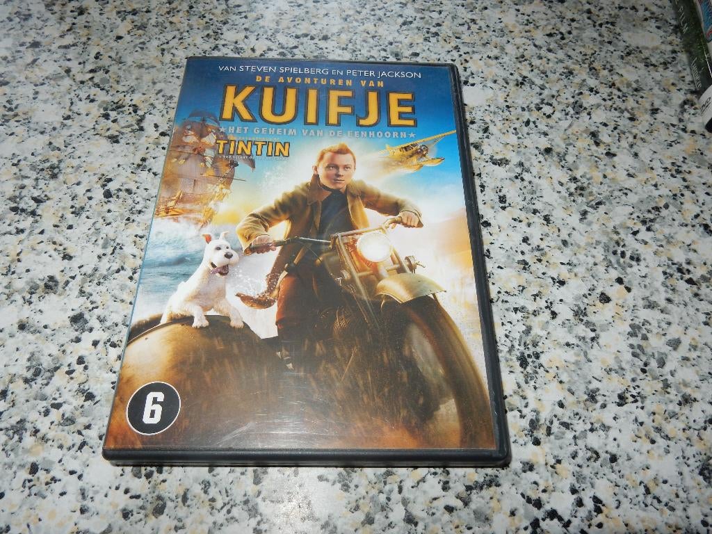 nr.2351- Dvd: kuifje - het geheim van de eenhoorn, Cd's en Dvd's, Dvd's | Tekenfilms en Animatie, Zo goed als nieuw, Europees