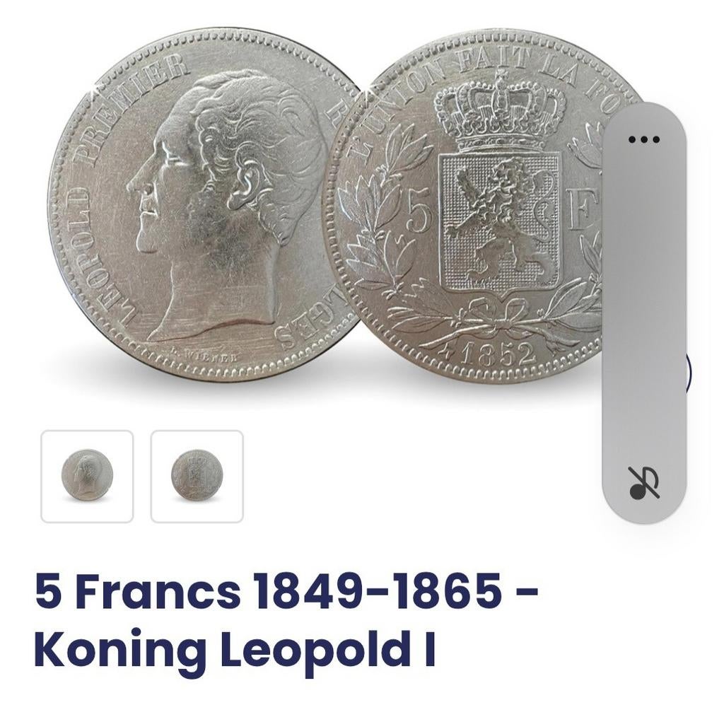 Koning Leopold 1.   1849-1865, Ophalen