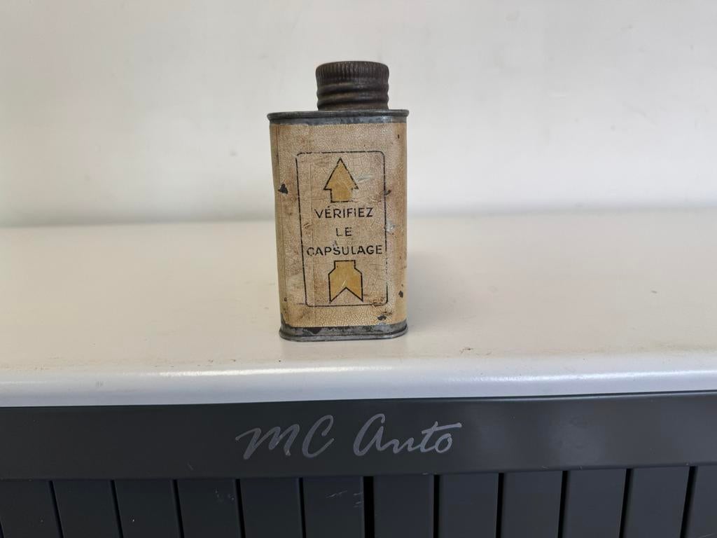 Mobiloil oil B 1 liter olie blik, Ophalen of Verzenden, Gebruikt, Verpakking