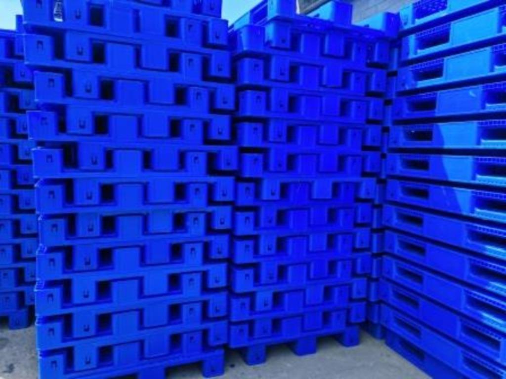 Palettes en plastique bleu (barils, barils, conteneurs IBC), Enlèvement, Comme neuf, Synthétique