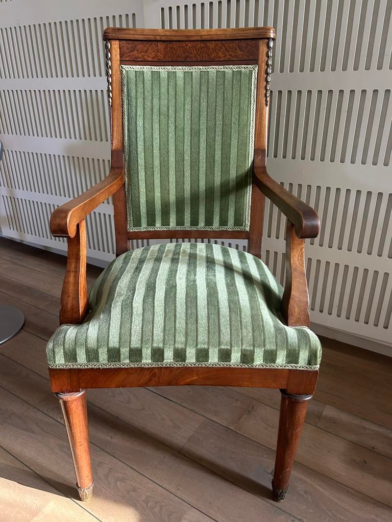 Antieke stoelen / Empire armstoel / bureaustoel ca. 1810, Antiek en Kunst, Ophalen