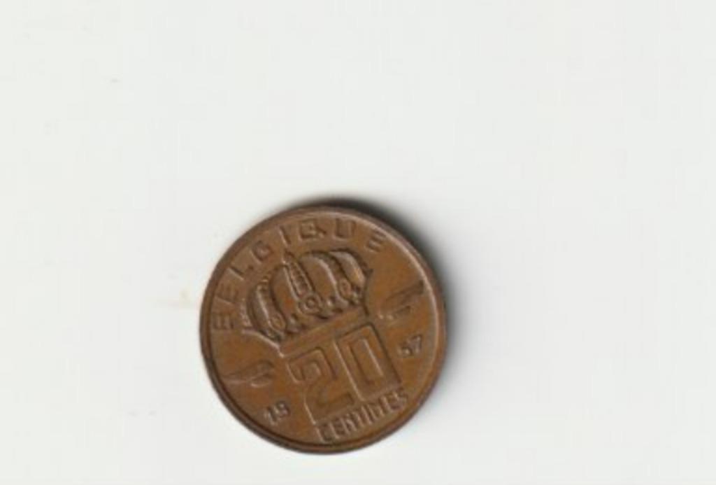 20 C BELGIE BOUDEWIJN 1957 MUNT  FR, Ophalen of Verzenden, Metaal, Setje