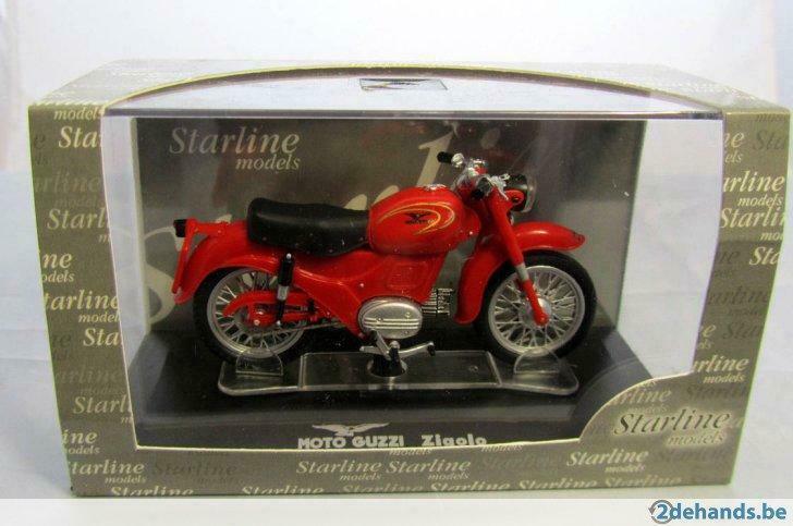 1:24 Starline 990103 Moto Guzzi Zigolo rood, Hobby en Vrije tijd, Modelbouw | Auto's en Voertuigen, Ophalen of Verzenden, Nieuw