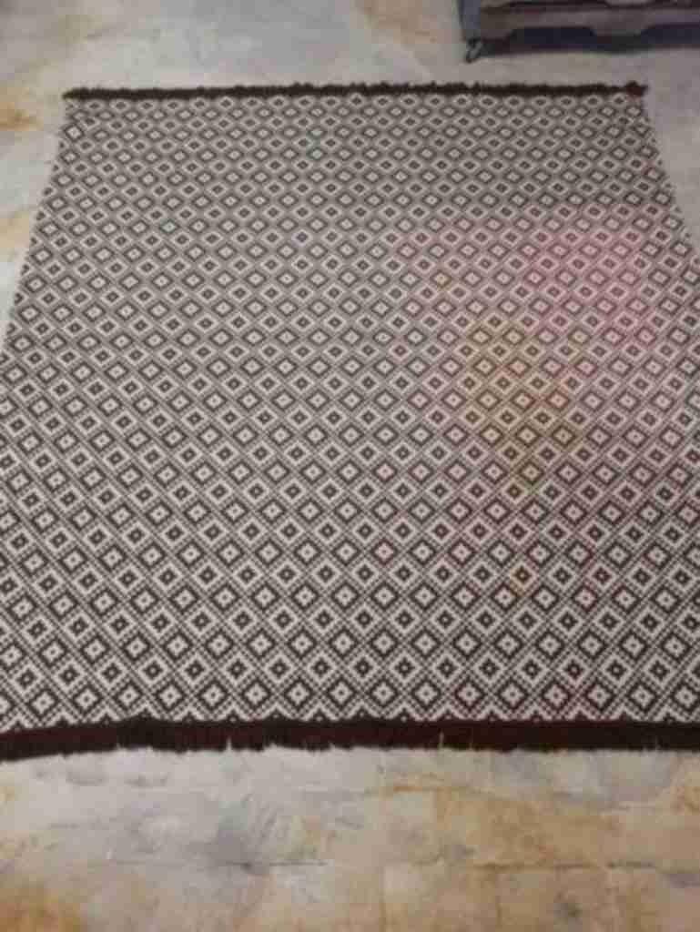 Grand foulard soepel kleed bruin beige met franje 232/220, Enlèvement ou Envoi, Utilisé