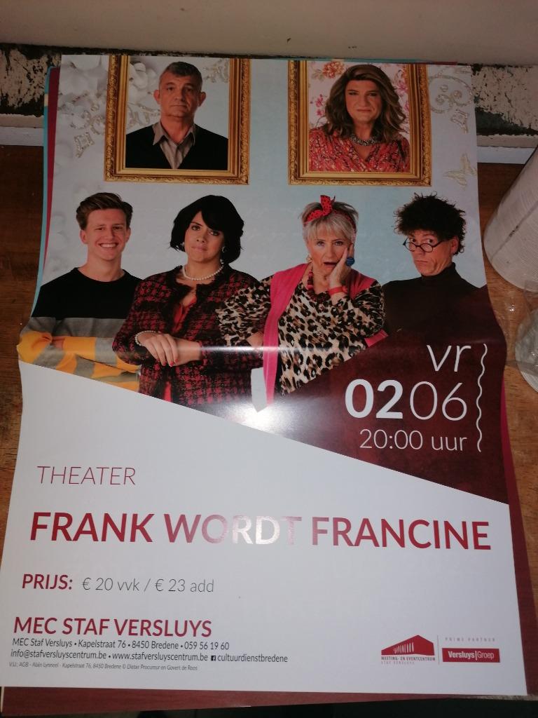Poster affiche Frank wordt Francine, Verzamelen, Posters, Verzenden
