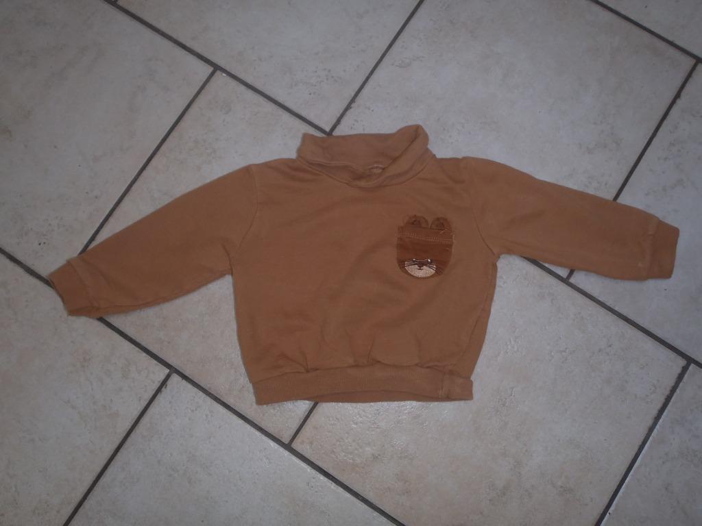 pull brun taille 86, Enlèvement ou Envoi, Comme neuf, Garçon, Pull ou Veste