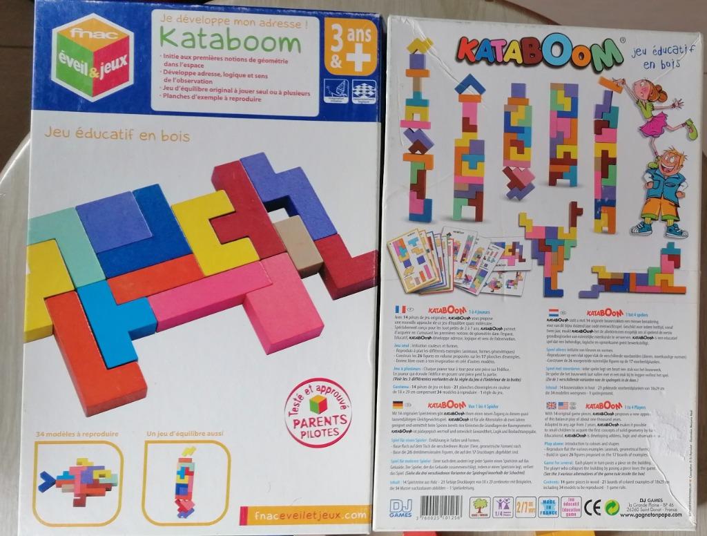 Kataboom Jeu éducatif en bois 2 jeux en  3 ans +, 1 ou 2 joueurs, Enlèvement ou Envoi, Utilisé