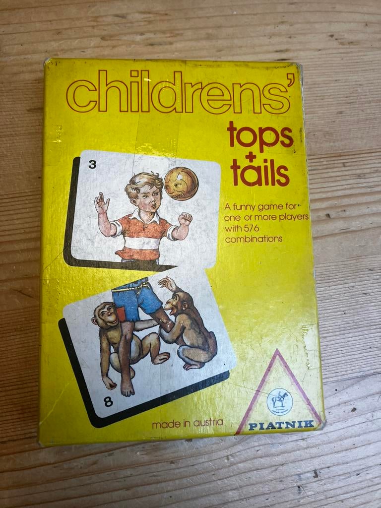 Piatnik childrens’ tops + tails vintage spel, Ophalen of Verzenden, Gebruikt