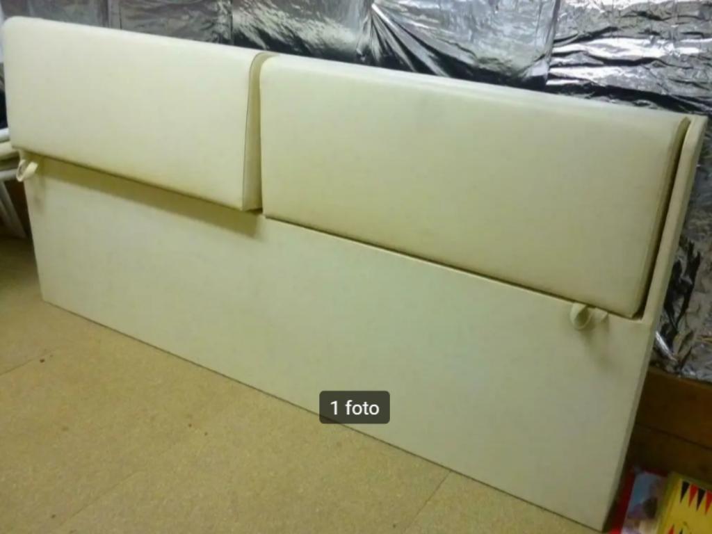verstelbare kopsteun dubbel bed - leder, Huis en Inrichting, Ophalen