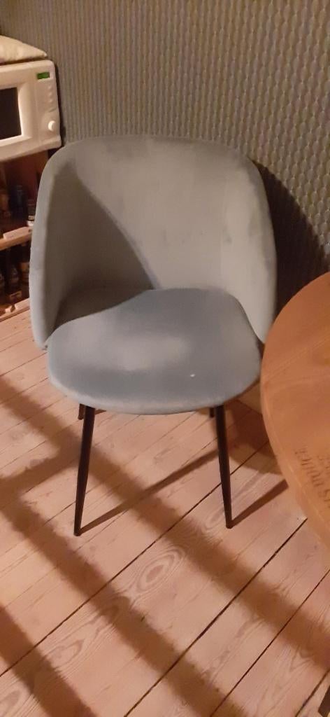 Weba fauteuil velours blauw met houten zwarte poten, Ophalen, Zo goed als nieuw, Hout, Landelijk modern