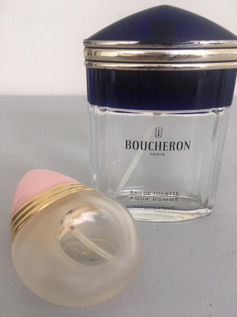 Lot(2) Lege BOUCHERON-parfumflesjes dames., Verzamelen, Ophalen of Verzenden