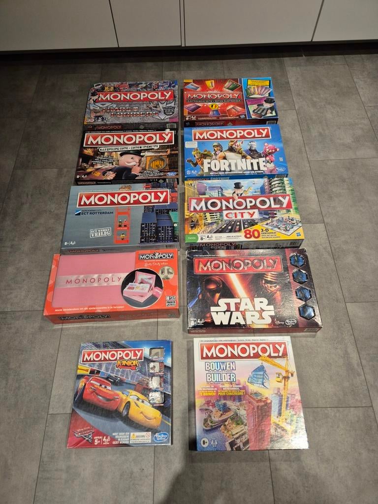 Verschillende Monopoly-spellen, Hobby en Vrije tijd, Ophalen, Gebruikt