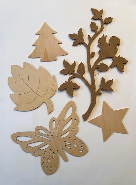 Lot de 6 formes en bois à décorer, Enlèvement ou Envoi, Neuf