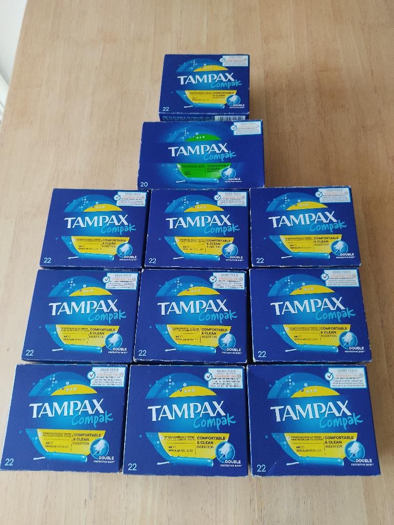 tampax,10 boîtes régulières + 1 boîte super, Divers, Matériel Infirmier, Neuf, Enlèvement