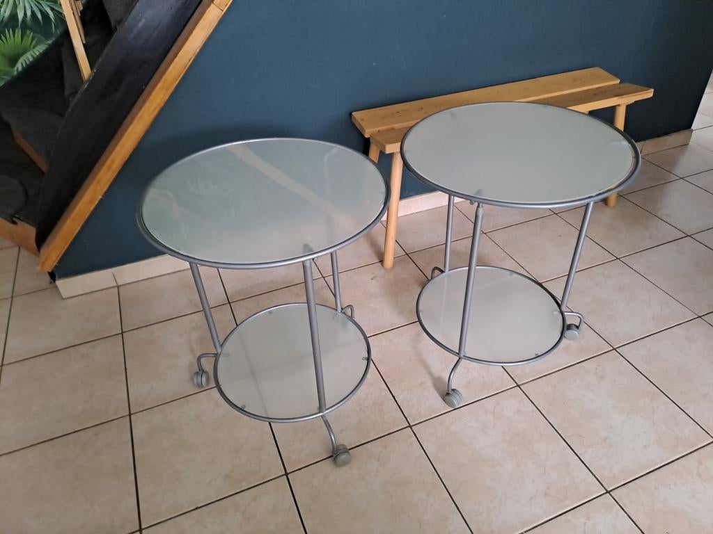 2 x table a roulette Ikea Heimdal, Enlèvement, Comme neuf