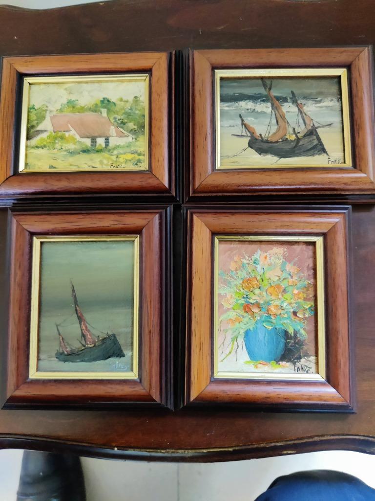 4 peintures de Fokke, Antiquités & Art, Art | Peinture | Classique, Enlèvement