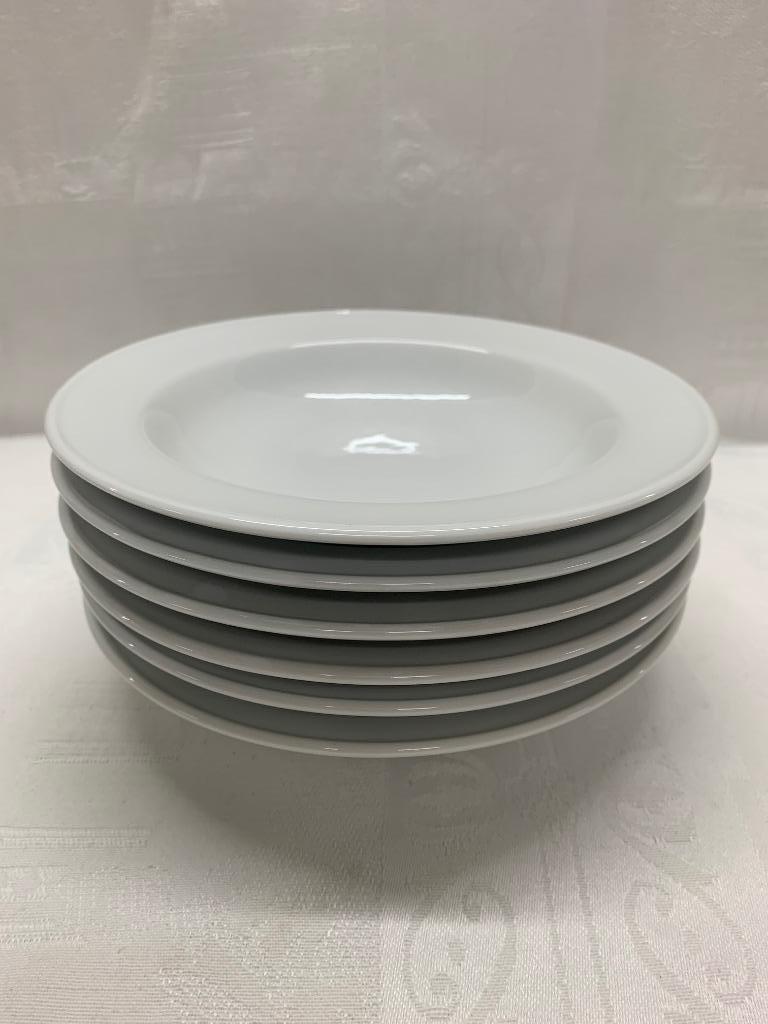 assiettes creuses - blanches - 6 pcs., Enlèvement, Uni, Assiettes(s)