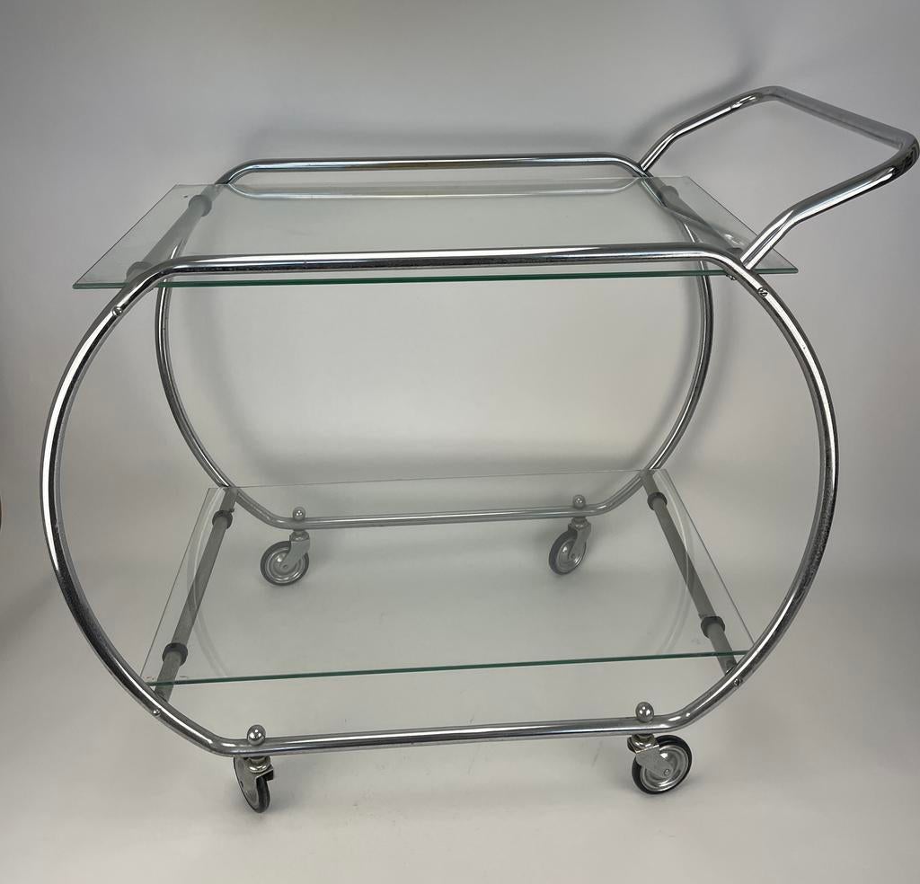 Art deco serveerwagentje, Ophalen, Gebruikt, 50 tot 100 cm, Art deco